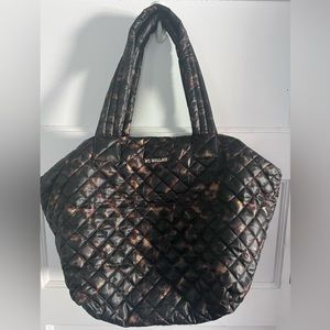 MZ Wallace Medium Metro Tote Deluxe in tortoise/light gold